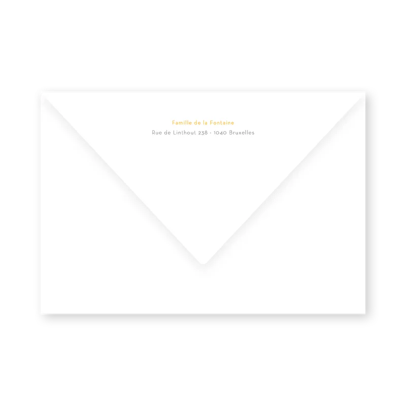 enveloppe assortie