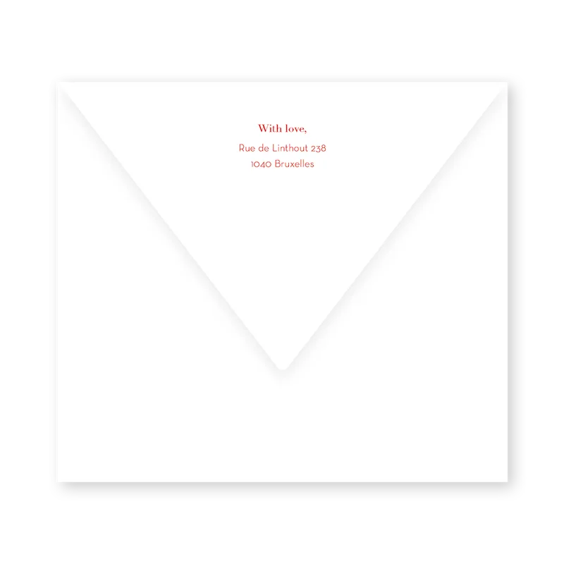 enveloppe assortie