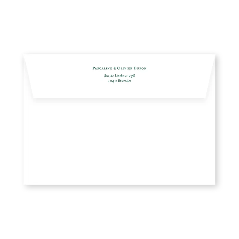 enveloppe assortie