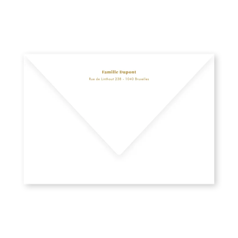 enveloppe assortie
