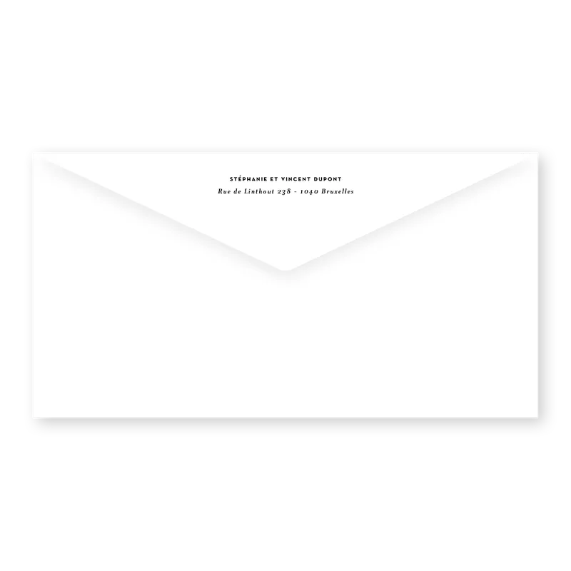 enveloppe assortie