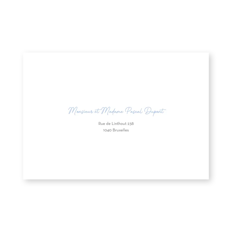 enveloppe assortie 