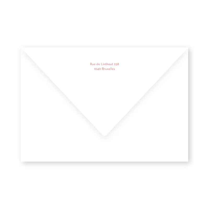 enveloppe assortie