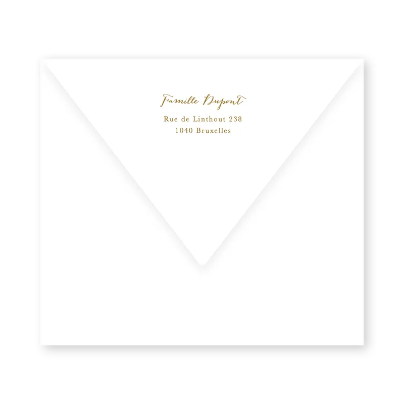 enveloppe assortie