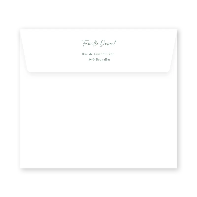 enveloppe assortie