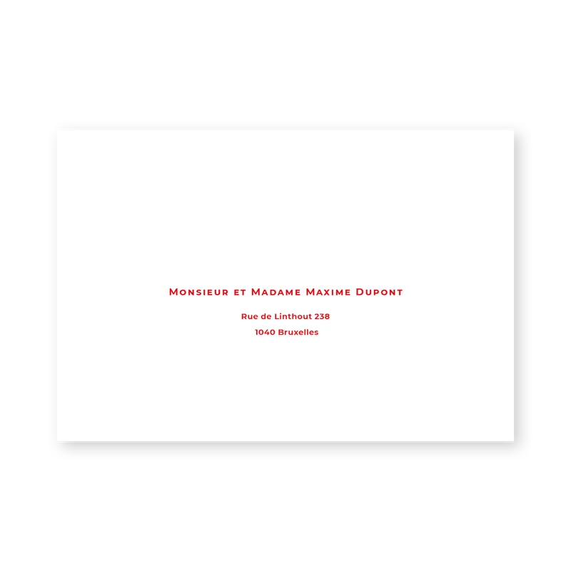enveloppe assortie