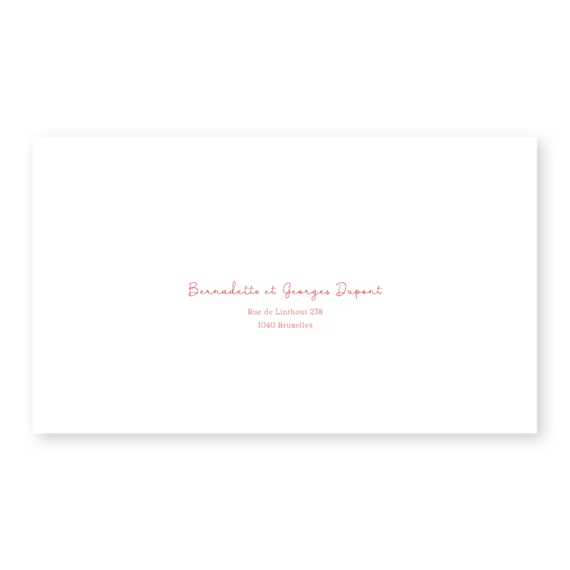enveloppe assortie