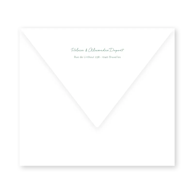 enveloppe assortie