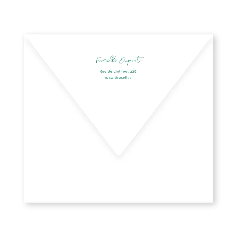 enveloppe assortie 