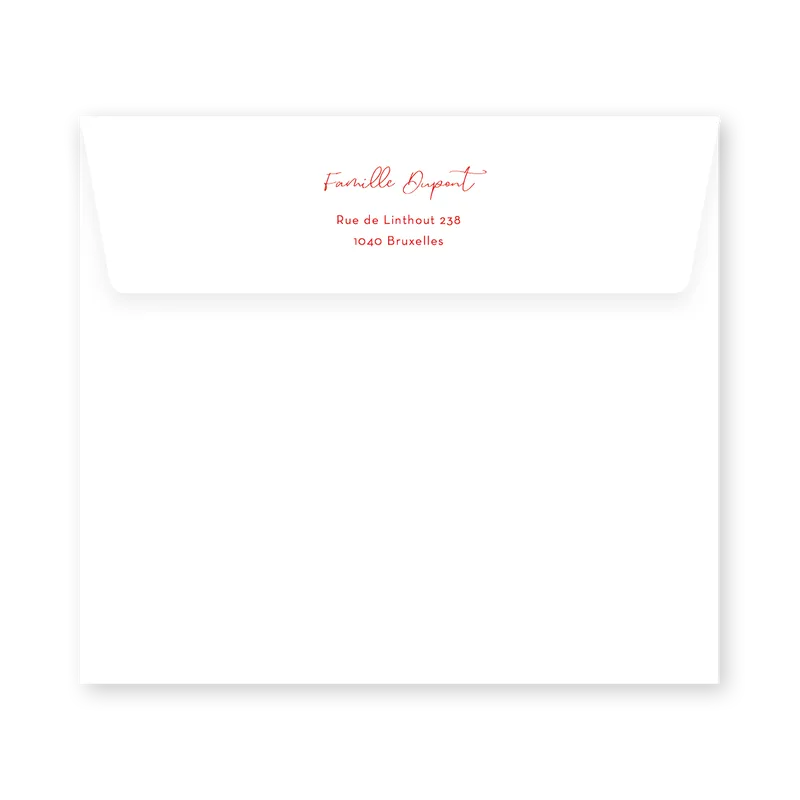 enveloppe assortie