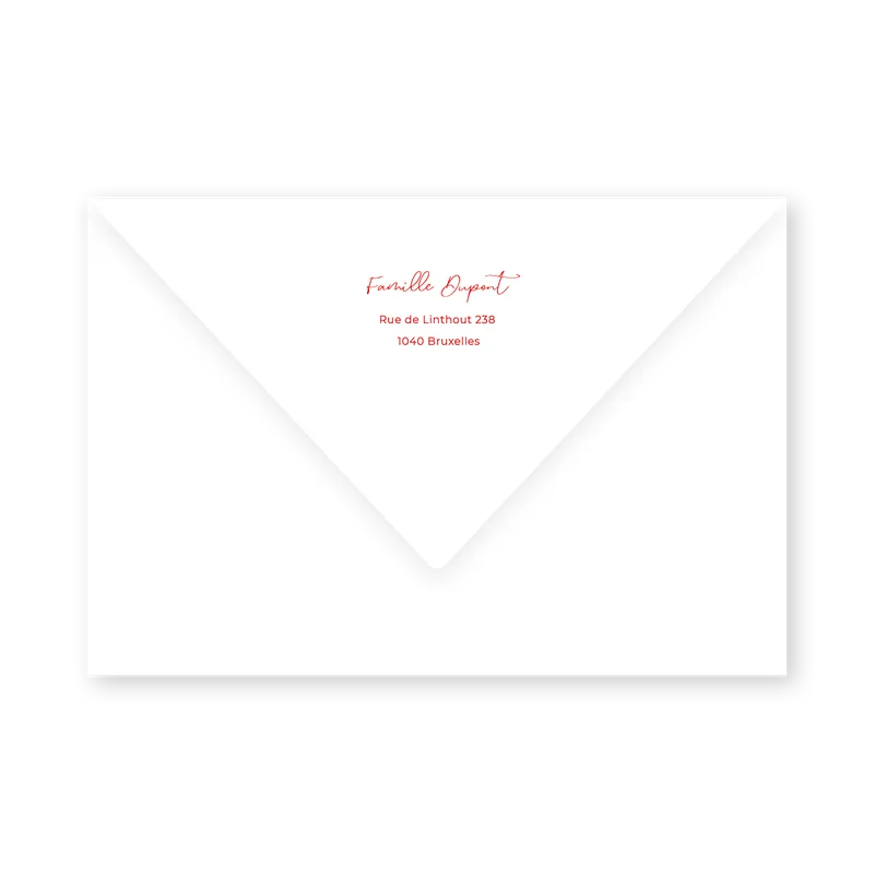 enveloppe assortie