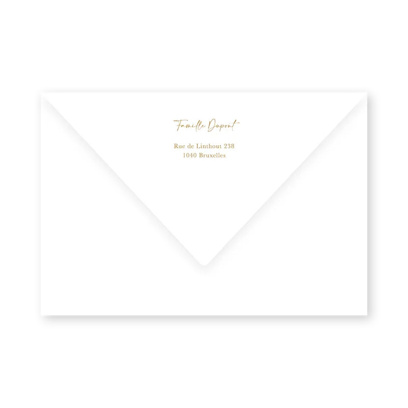 enveloppe assortie 
