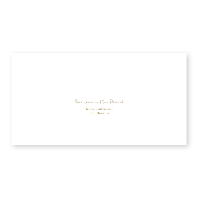 enveloppe assortie