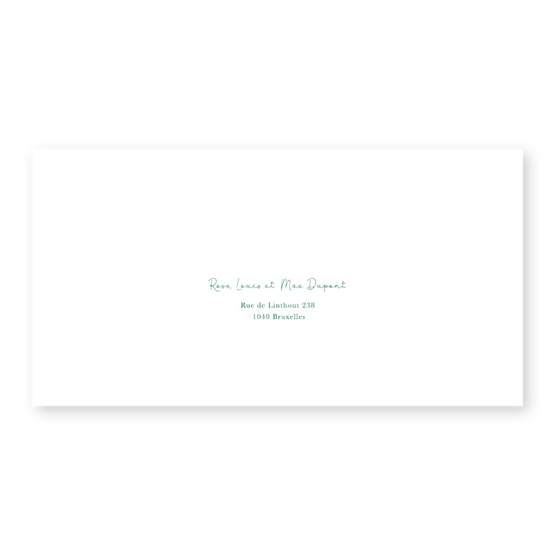 enveloppe assortie