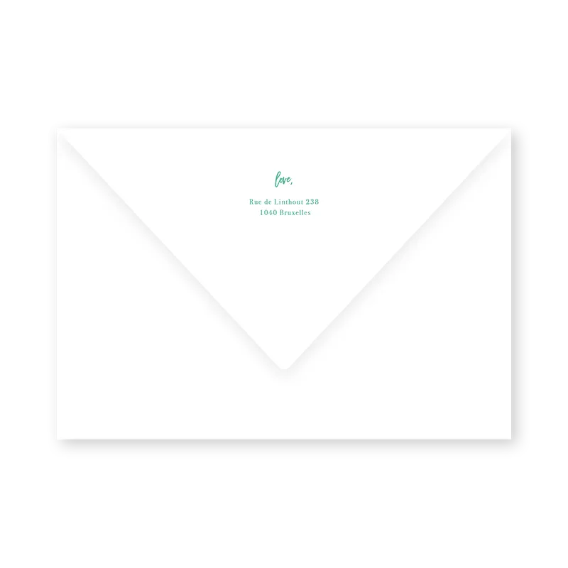 enveloppe assortie