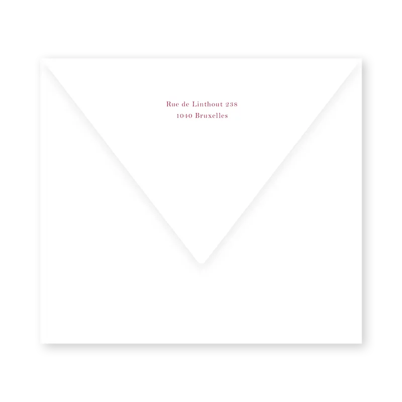 enveloppe assortie