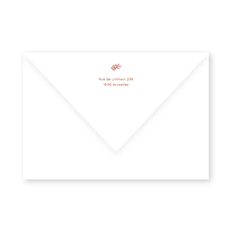enveloppe assortie