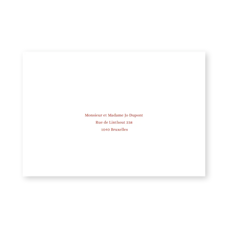 enveloppe assortie