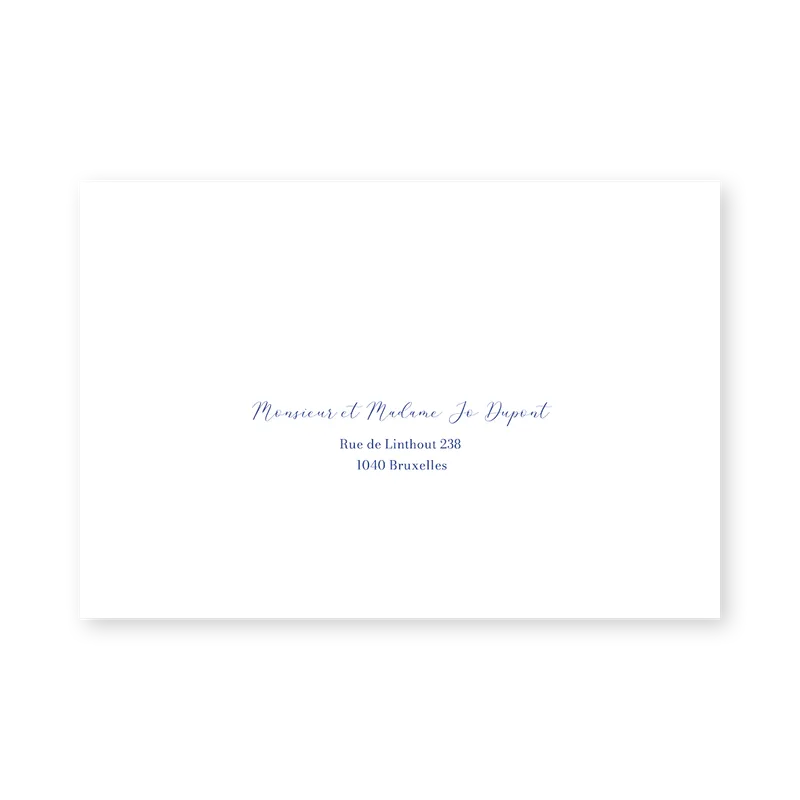 enveloppe assortie