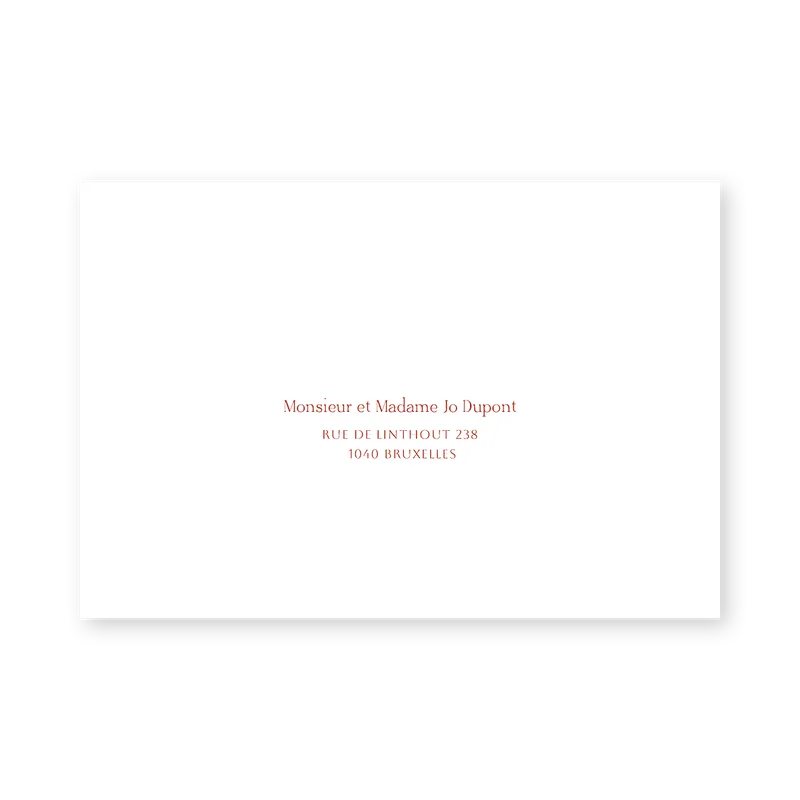 enveloppe assortie