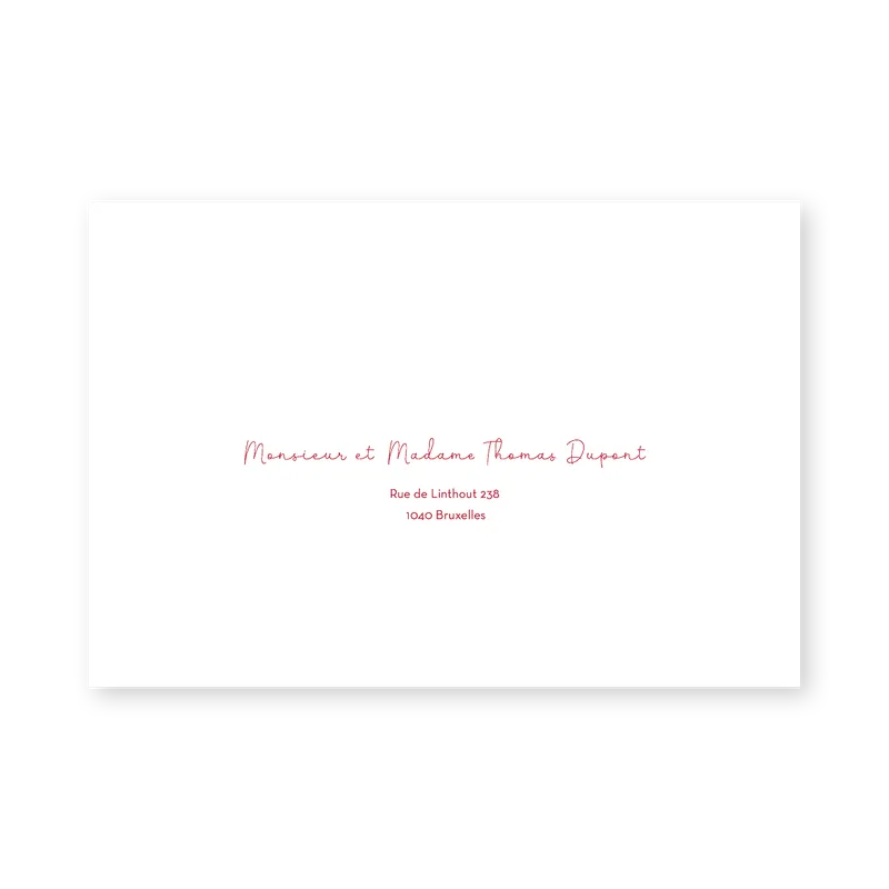 enveloppe assortie