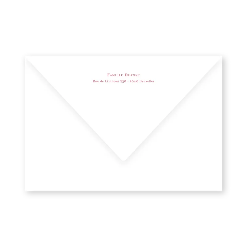 enveloppe assortie