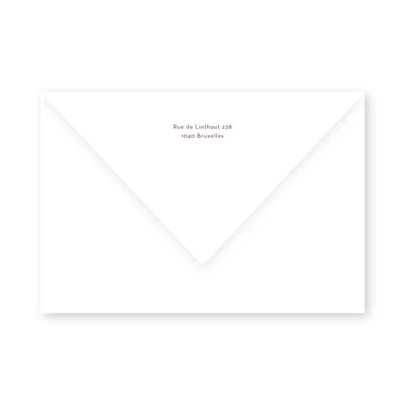 enveloppe assortie