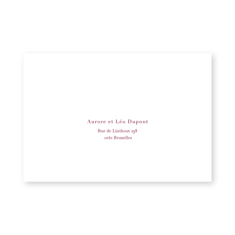 enveloppe assortie 