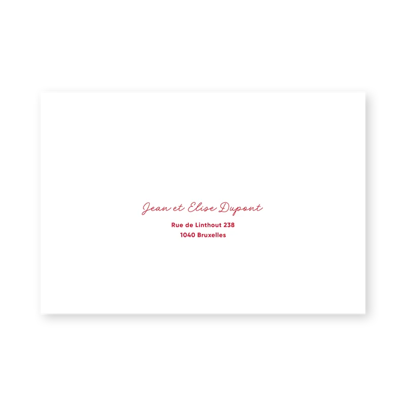 enveloppe assortie