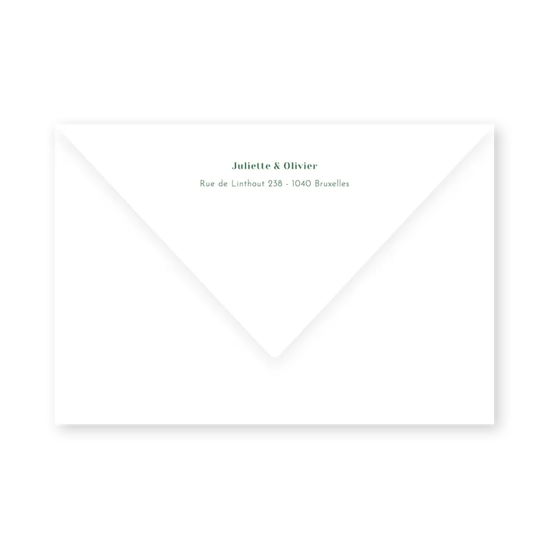 enveloppe assortie