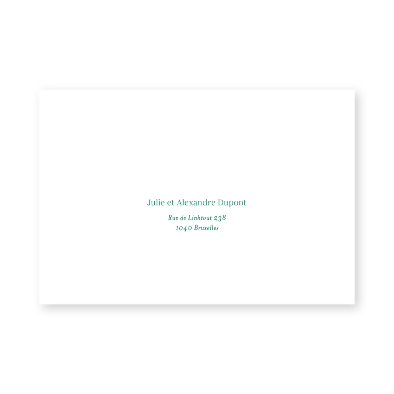 enveloppe assortie