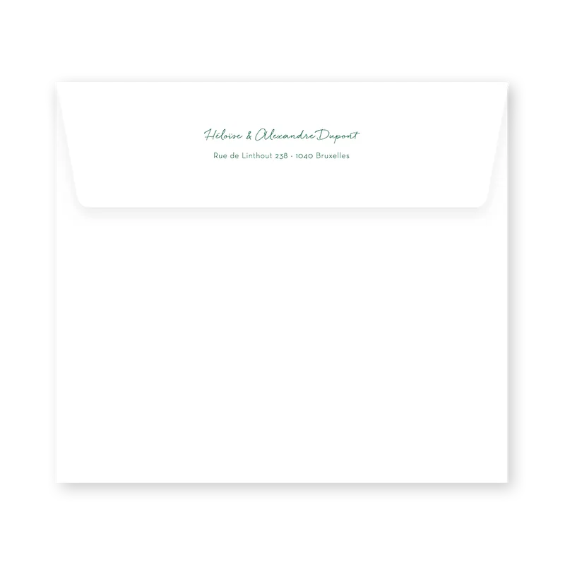 enveloppe assortie