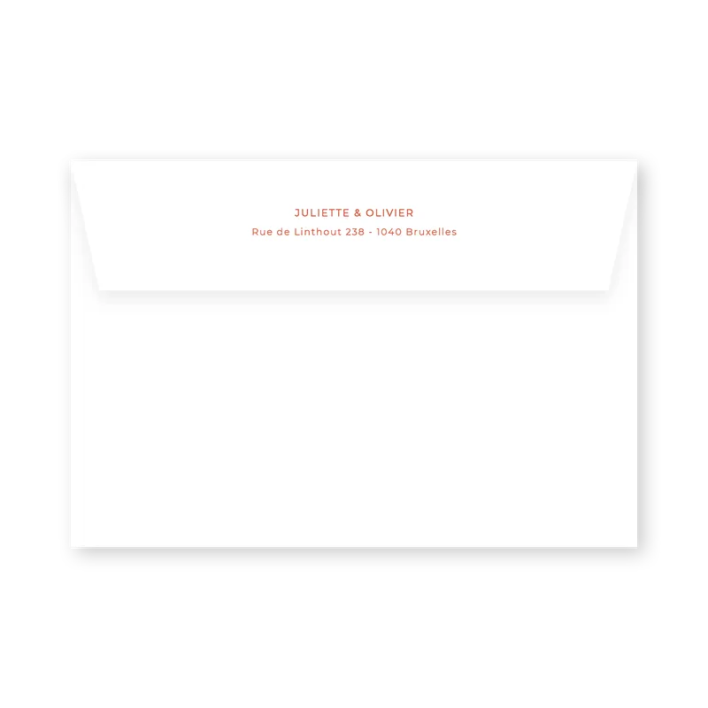enveloppe assortie