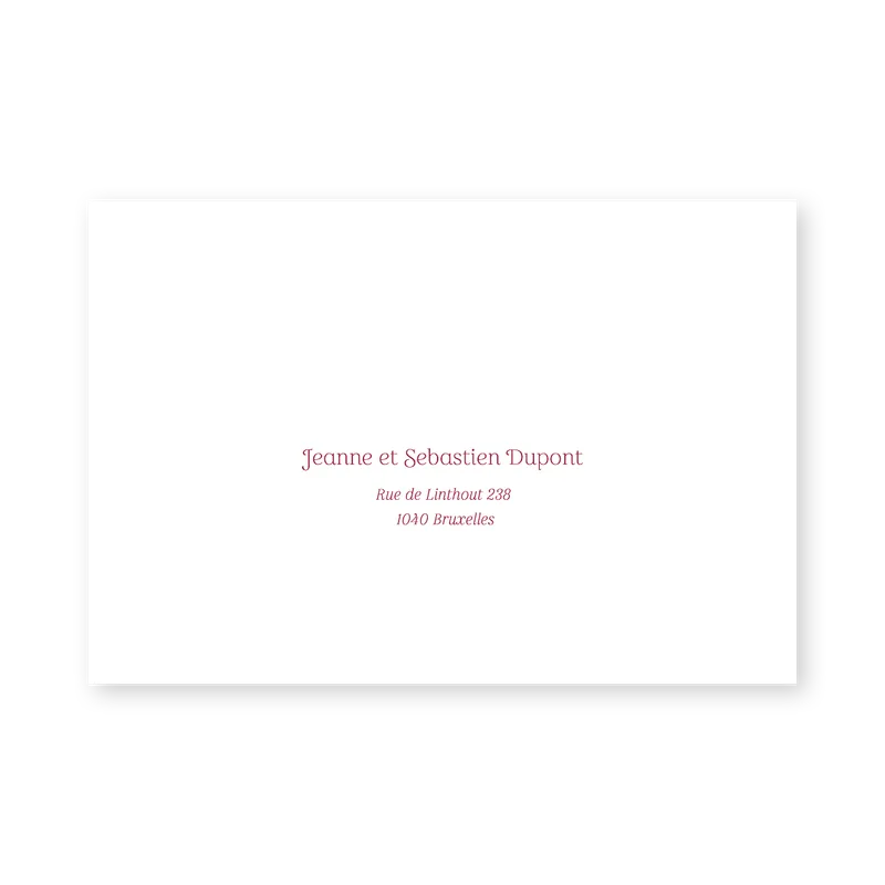enveloppe assortie