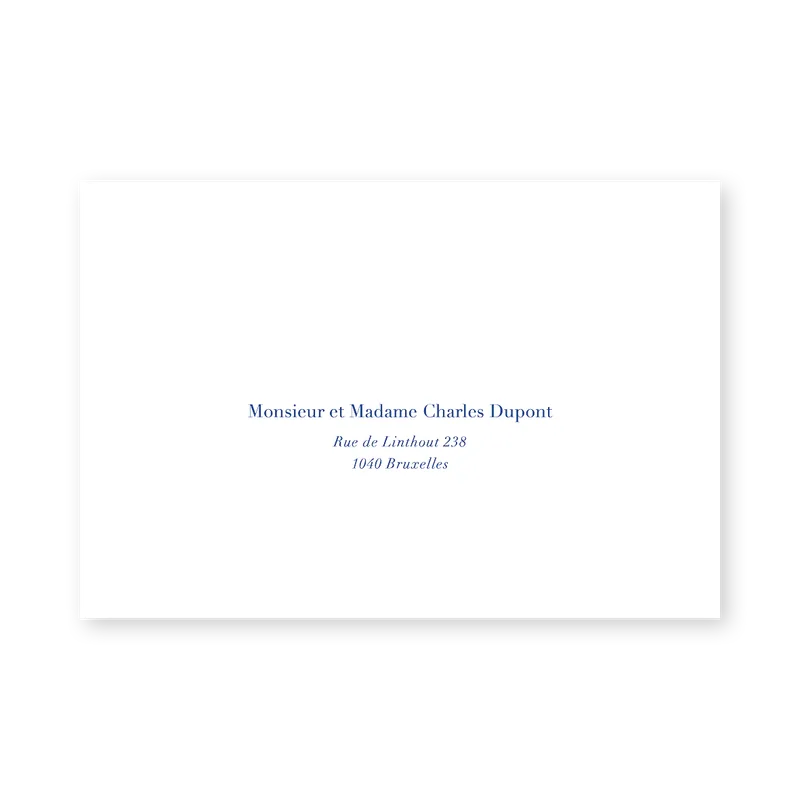 enveloppe assortie