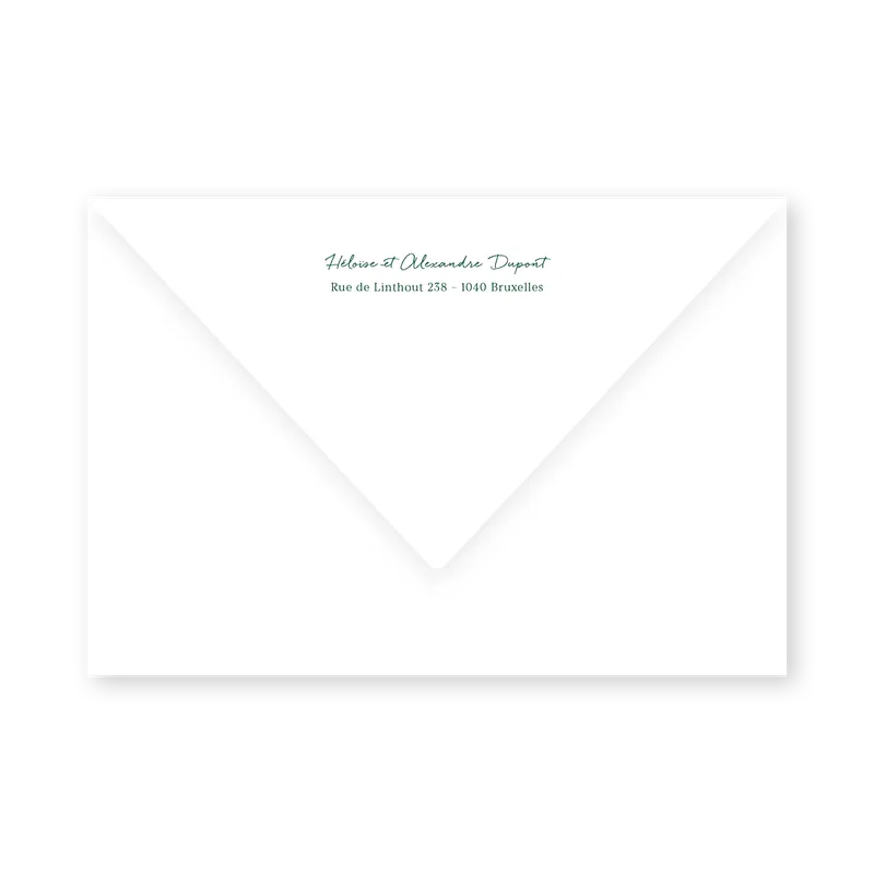 enveloppe assortie