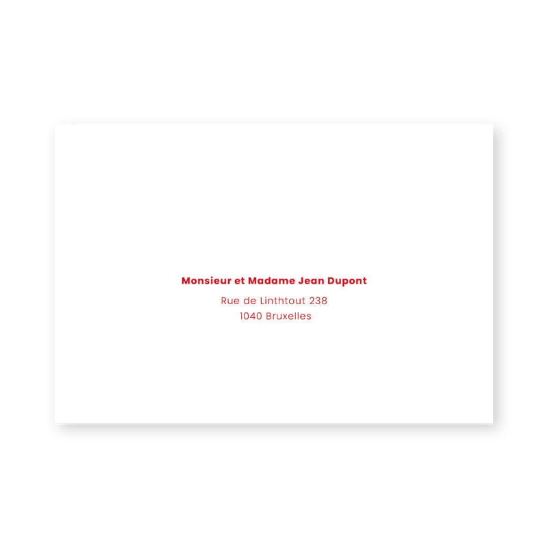 enveloppe assortie