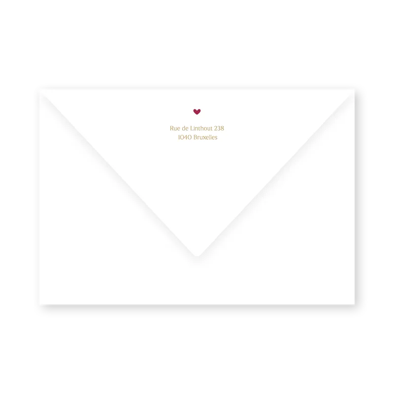 enveloppe assortie