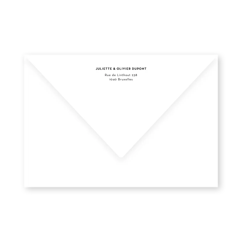 enveloppe assortie