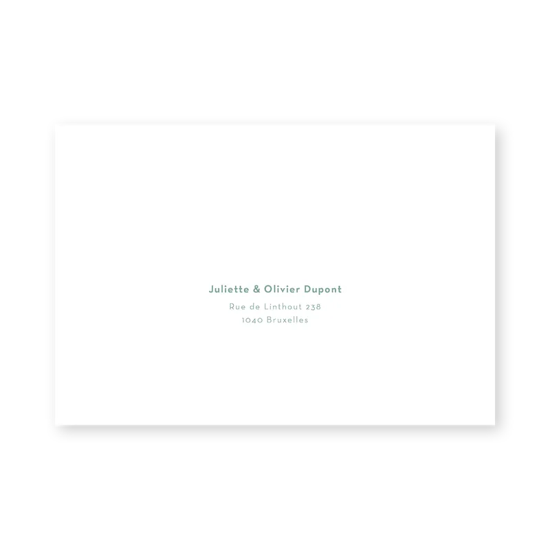 enveloppe assortie