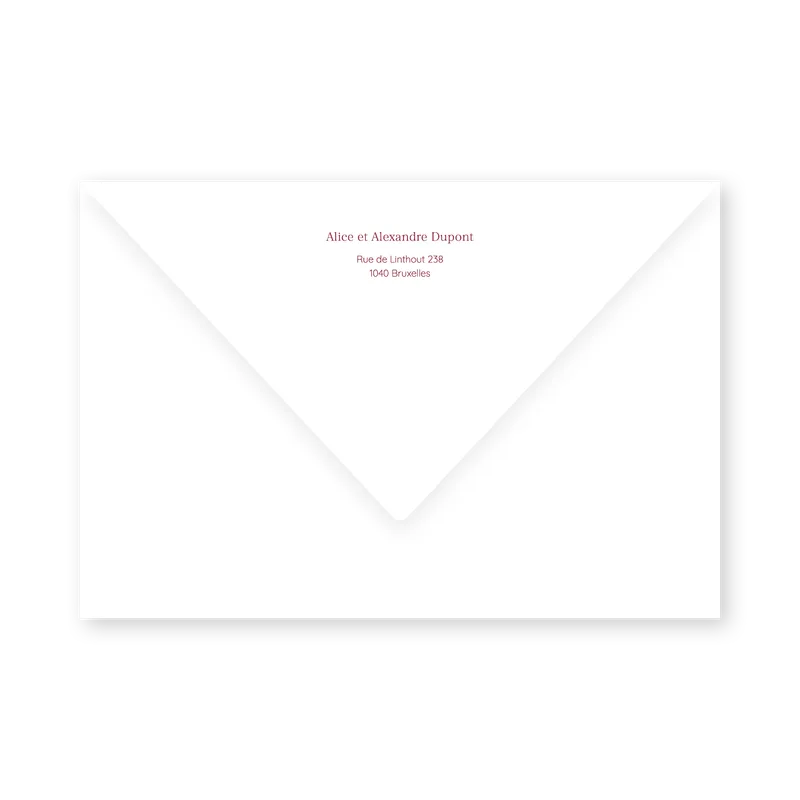 enveloppe assortie