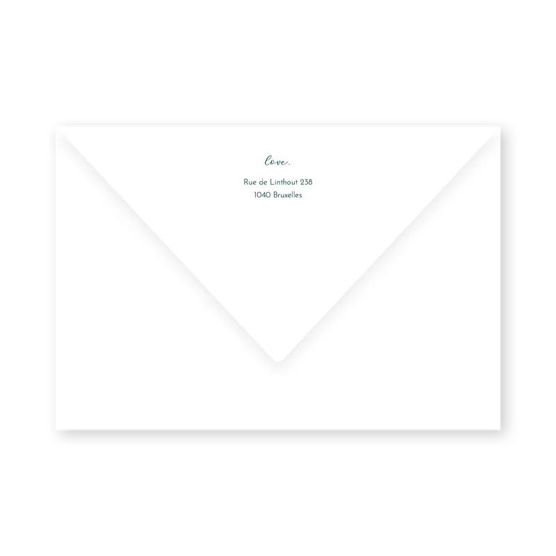 enveloppe assortie
