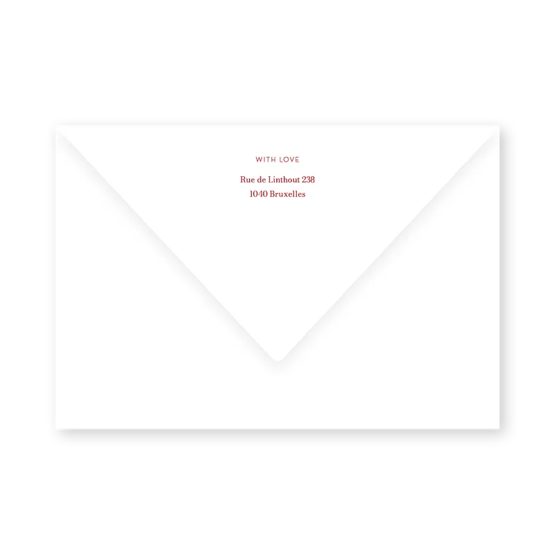 enveloppe assortie 