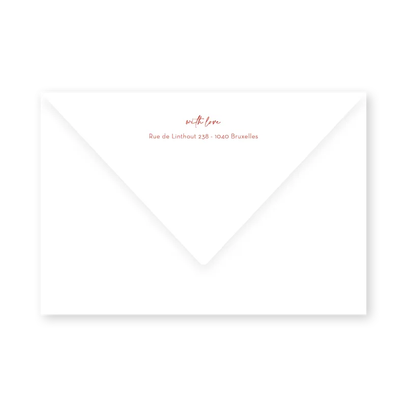 enveloppe assortie