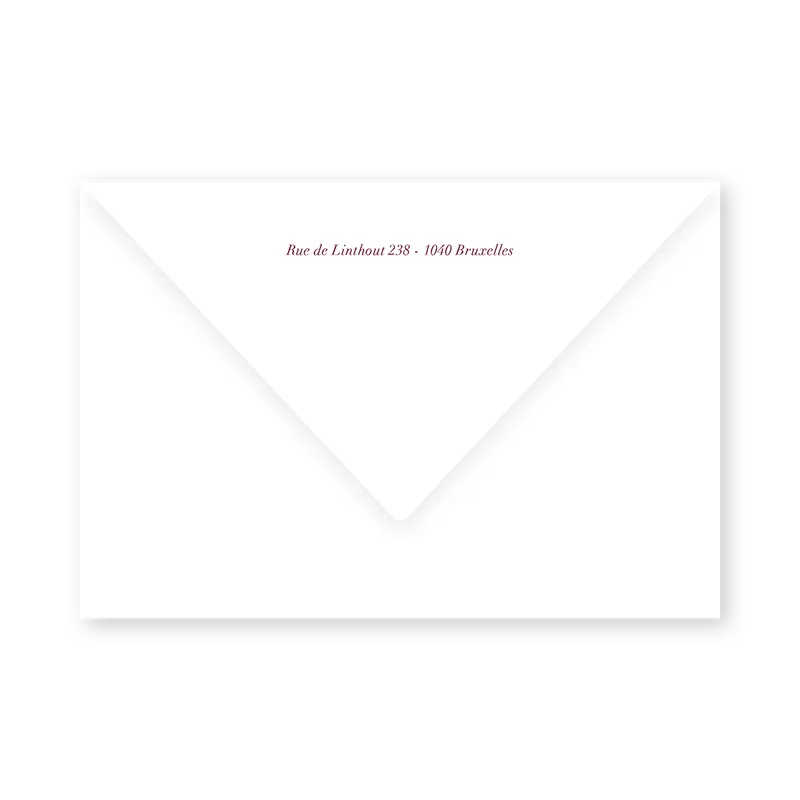 enveloppe assortie