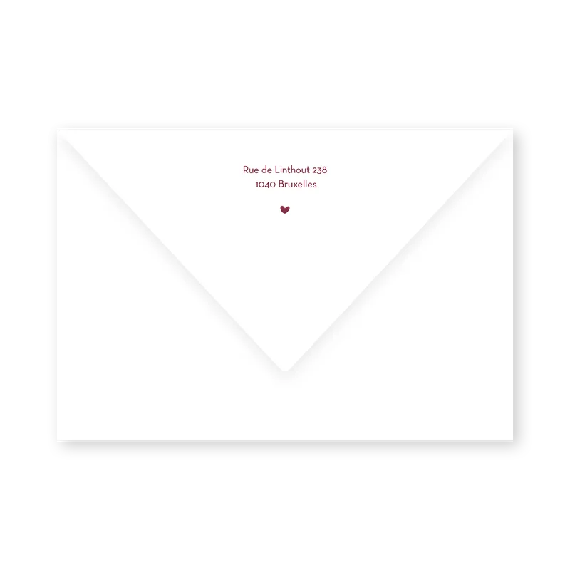 enveloppe assortie