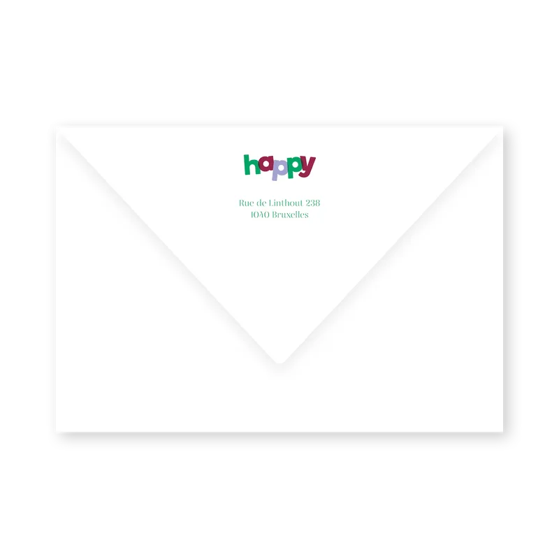 enveloppe assortie