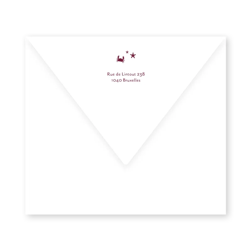 enveloppe assortie