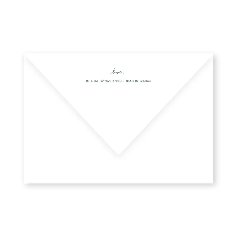 enveloppe assortie