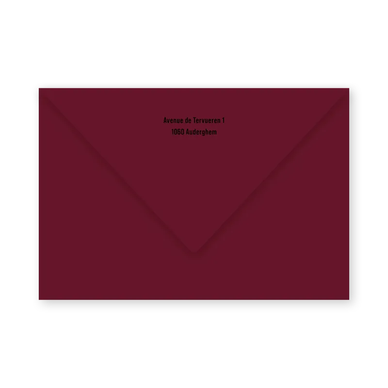 enveloppe bordeaux 